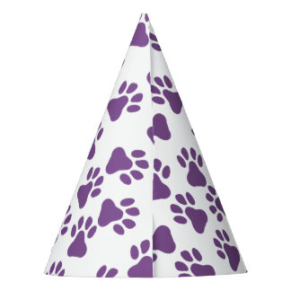Gorro De Fiesta Purple Pawprints