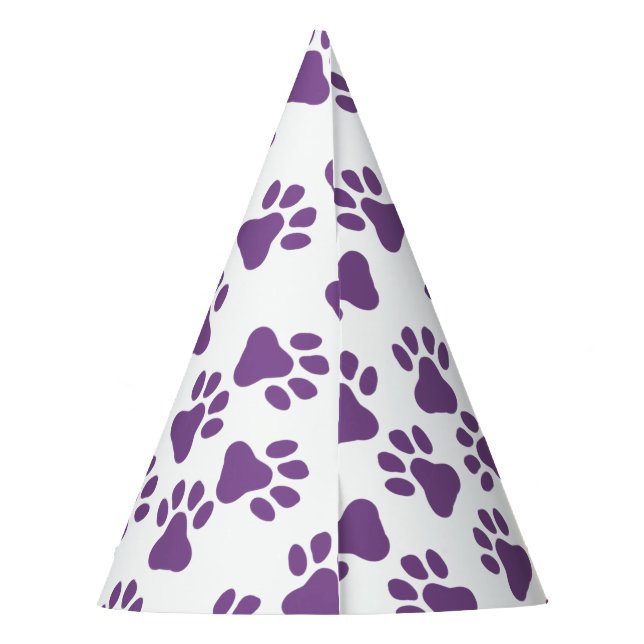 Gorro De Fiesta Purple Pawprints (Reverso)