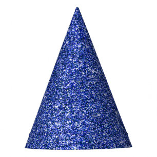 Gorro De Fiesta Purpurina Blue Faux de la celebración de Nocheviej