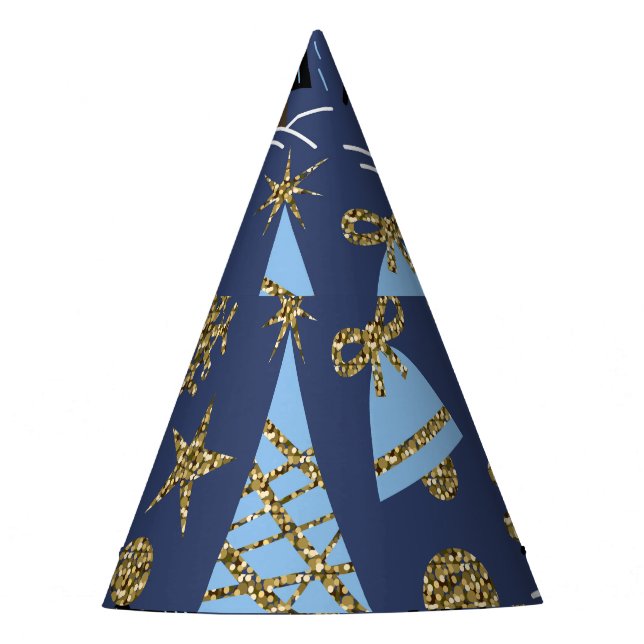 Gorro De Fiesta Purpurina de navidades: Patrón de época (Anverso)