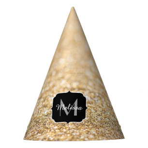 Gorro De Fiesta Purpurinas de imitación de oro de champaña espuma
