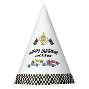 Gorro De Fiesta Race Car Boys Cumpleaños