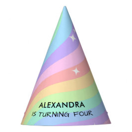 Gorro De Fiesta Rainbow 4th Birthday Girl Fourth