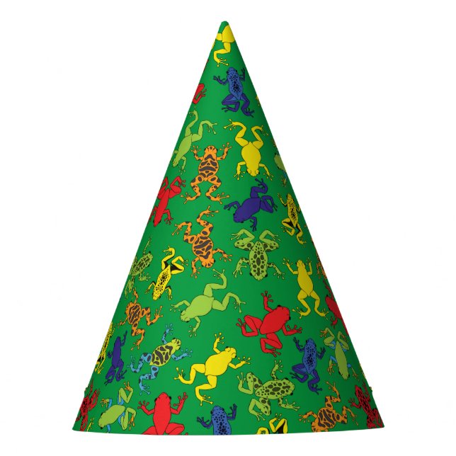 Gorro De Fiesta Ranas de árbol Niños Cuta de cumpleaños (Anverso)