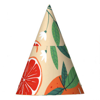 Gorro De Fiesta Rasgos de pomelo, diseño moderno y sin costuras.