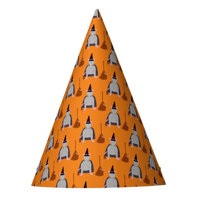Gorro De Fiesta Rata de Brujas de Halloween y estampado de baño (Anverso)