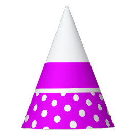 Gorro De Fiesta Rayas blancas rosadas de Bonito brillante con punt