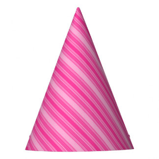Gorro De Fiesta Rayas de rosa claro a rosa oscuro