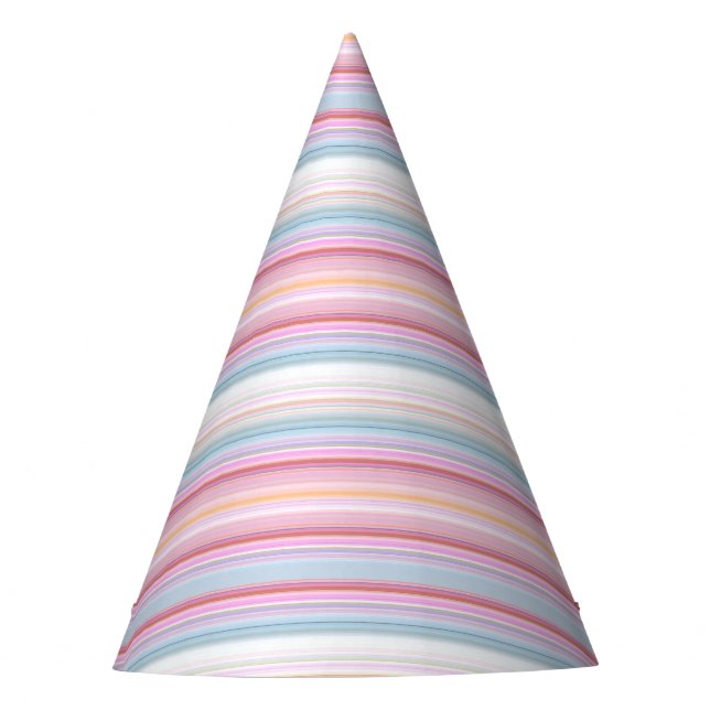 Gorro De Fiesta Rayas puntiagudas blancas (Anverso)
