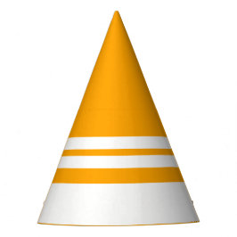 Gorro De Fiesta Rayas retro blanco amarillo amarillo blanco brilla