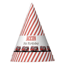 Gorro De Fiesta Red Fire Truck Party Décor | Custom Kids Birthday