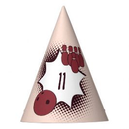 Gorro De Fiesta Red Happy 11th Birthday Bowling