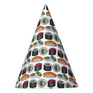 Gorro De Fiesta Restaurante japonés de comida sushi Maki Rolls