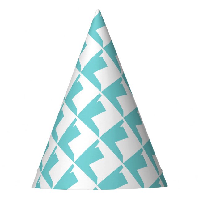 Gorro De Fiesta Resumen Art Minimalismo Blue White (Anverso)