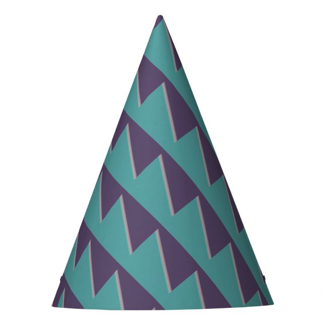 Gorro De Fiesta Resumen Art Turquoise Purple (Anverso)