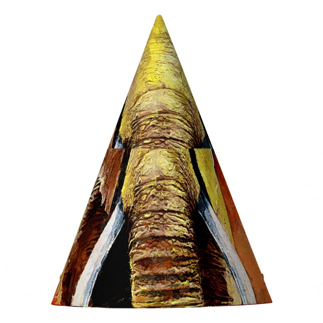 Gorro De Fiesta Resumen de pintura de aceite de elefante moderno (Anverso)