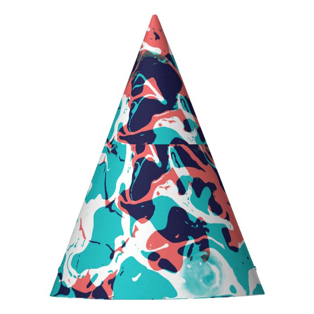 Gorro De Fiesta Resumen Fondo de arte de papel de mármol (Anverso)