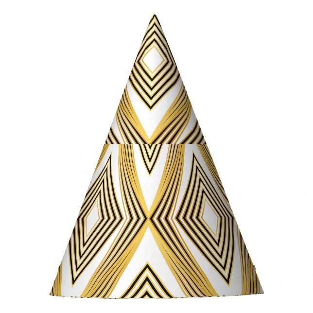 Gorro De Fiesta Resumen Fondo geométrico Art Deco (Anverso)