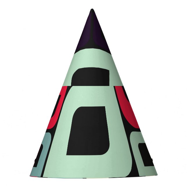 Gorro De Fiesta Resumen Geométrico, Ilustracion de arte computacio (Anverso)