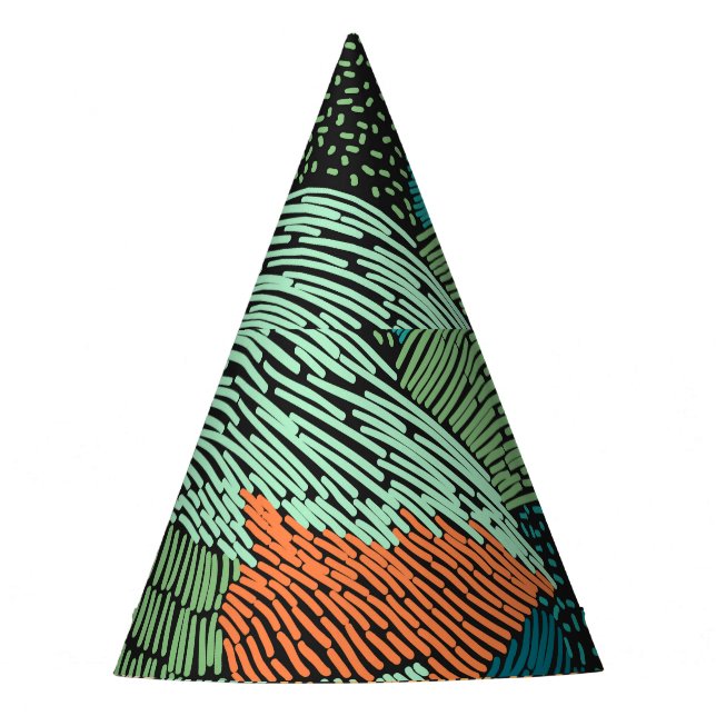 Gorro De Fiesta Resumen Grunge: Diseño De Patrones Sin Marea. (Anverso)