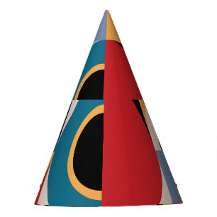 Gorro De Fiesta Resumen Memphis: Estilo de cosecha geométrica.