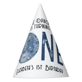 Gorro De Fiesta Retro Disco Ball First Birthday 