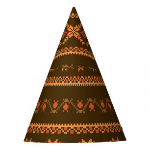 Gorro De Fiesta Retro Striped Otumn Cross Stitch