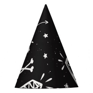 Gorro De Fiesta Roca gruesa: diamantes, patrón de huesos.