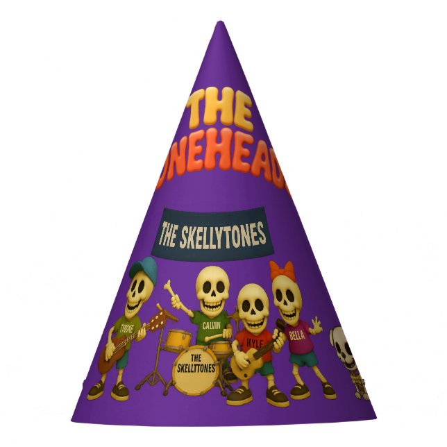 Gorro De Fiesta  Rockin’ Party Hat – The Skellytones Edition! (Anverso)