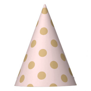 Gorro De Fiesta Rosa y modelo de lunar del oro