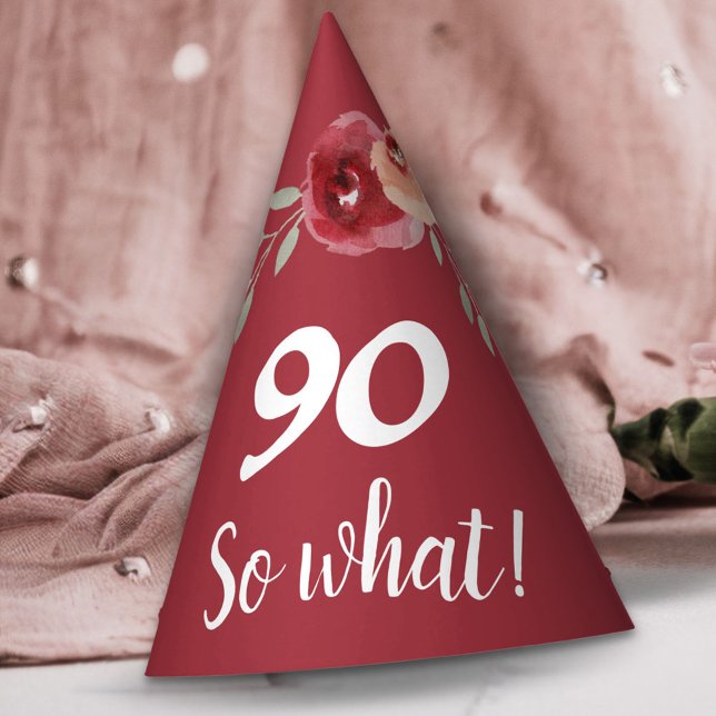 Gorro De Fiesta Rosas inspiradores de Borgoña 90 cumpleaños (Subido por el creador)