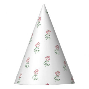Gorro De Fiesta Rosas Rojas, Patrón De Rosas, Flores