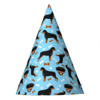 Rottweiler Rottie Blue Boy Pawprint Pattern