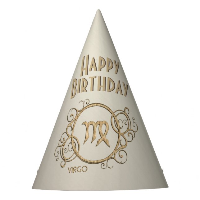 Gorro De Fiesta Rótulo Virgo Zodiac (Anverso)