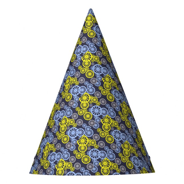 Gorro De Fiesta Rueda de patrón circular divertida y funky product (Anverso)