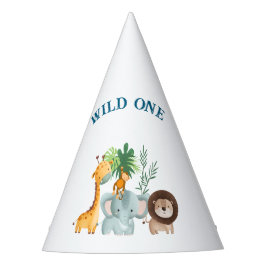 Gorro De Fiesta Safari Animals Wild One birthday