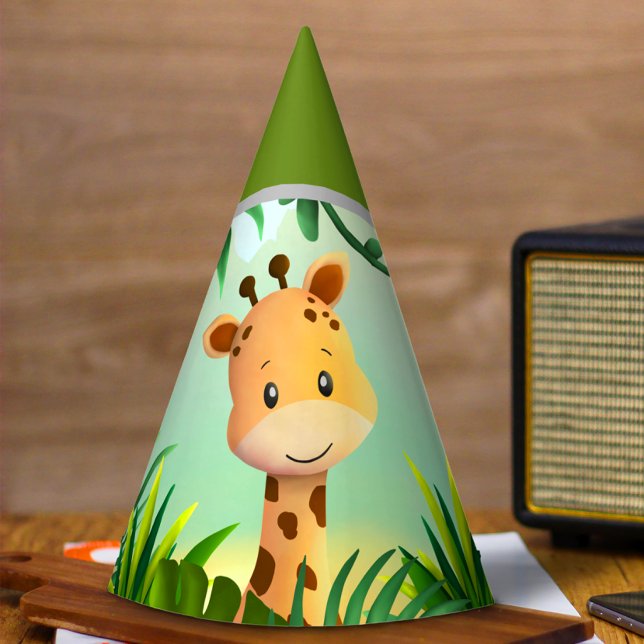 Gorro De Fiesta Safari Birthday Giraffe (Subido por el creador)