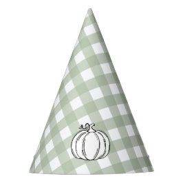 Gorro De Fiesta Sage Green Gingham Pumpkin