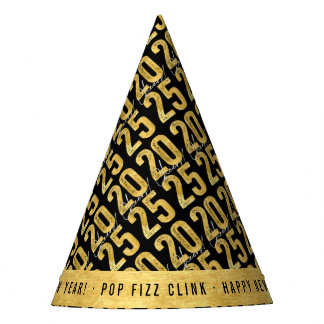 Gorro De Fiesta Saludos A La Tipografía De Oro 2025 Año Nuevo Mode
