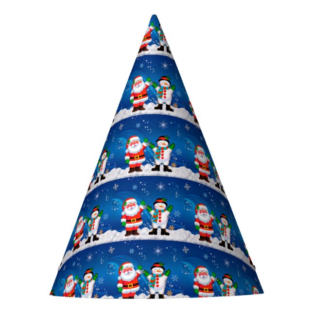 Gorro De Fiesta Santa y Snowman (Anverso)