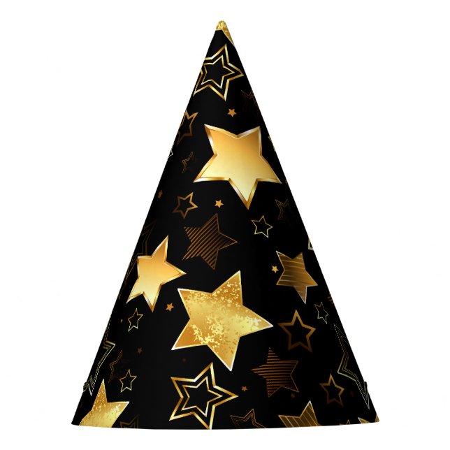 Gorro De Fiesta Seamless pattern with Golden Stars (Anverso)