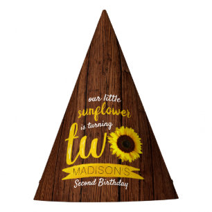 Gorro De Fiesta Segundo cumpleaños de Little Sunflower