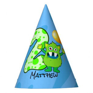 Gorro De Fiesta Segundo cumpleaños del Monstruo Verde