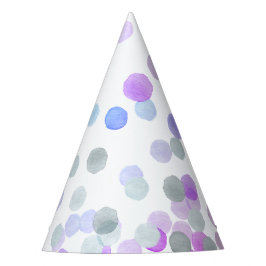 Gorro De Fiesta Sencilla Goma Pastel Polka Dots Watercolor