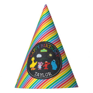 Gorro De Fiesta Sésamo Street Pals Chalkboard Rainbow Primer cumpl
