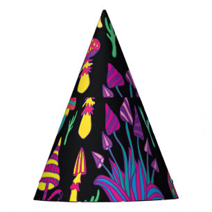 Gorro De Fiesta Setas psicodélicas Patrón de colores arcoiris