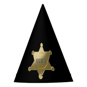 Gorro De Fiesta Sheriff golden star
