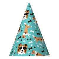 Shetland Sheepdog Shells Pawprint Pattern Fiesta