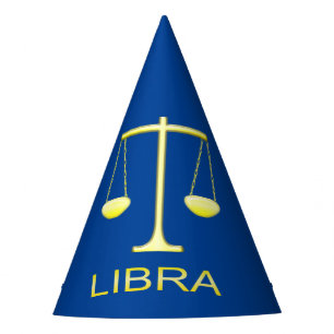 Gorro De Fiesta Signo de estrella de balanzas de oro de Libra