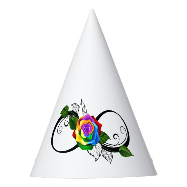 Gorro De Fiesta Símbolo infinito con Rosa arcoiris (Anverso)